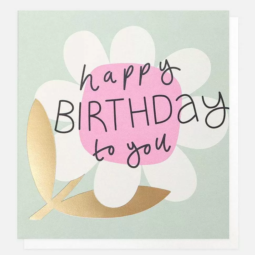 Hot Flower Happy Birthday Card For Her