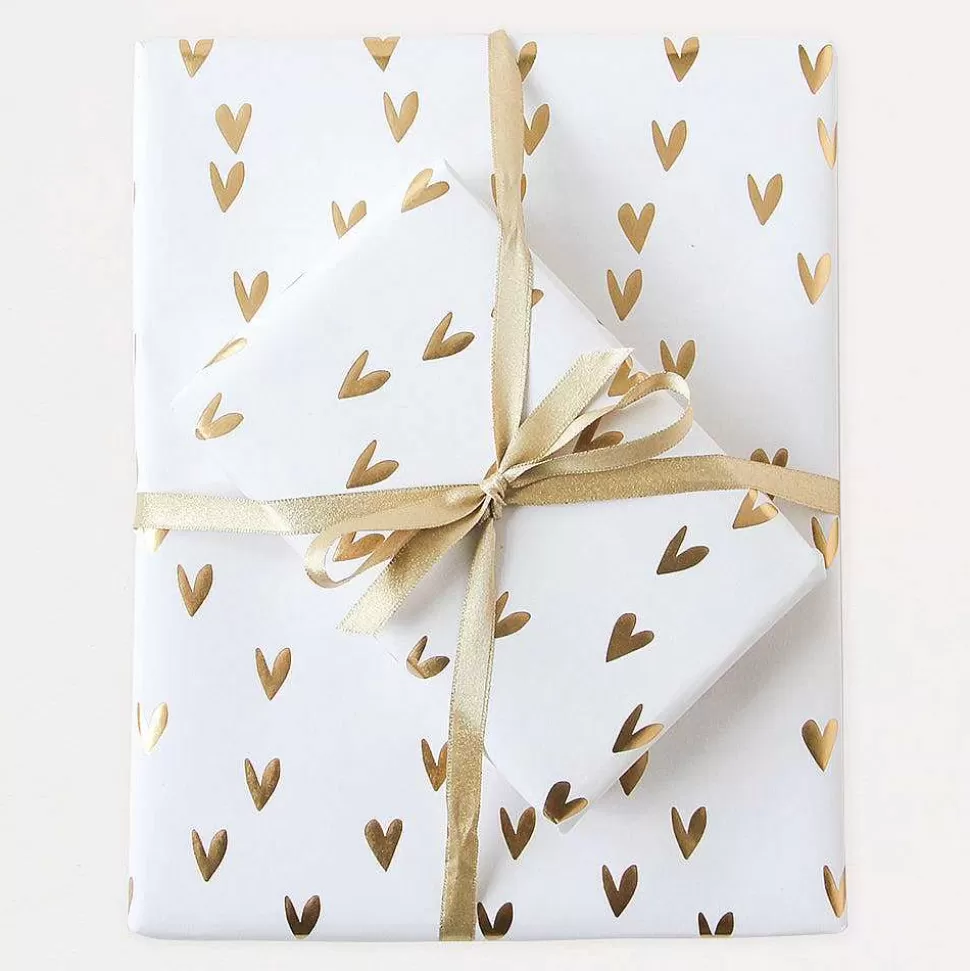 Discount Foil Hearts Wrapping Paper Wrapping Paper