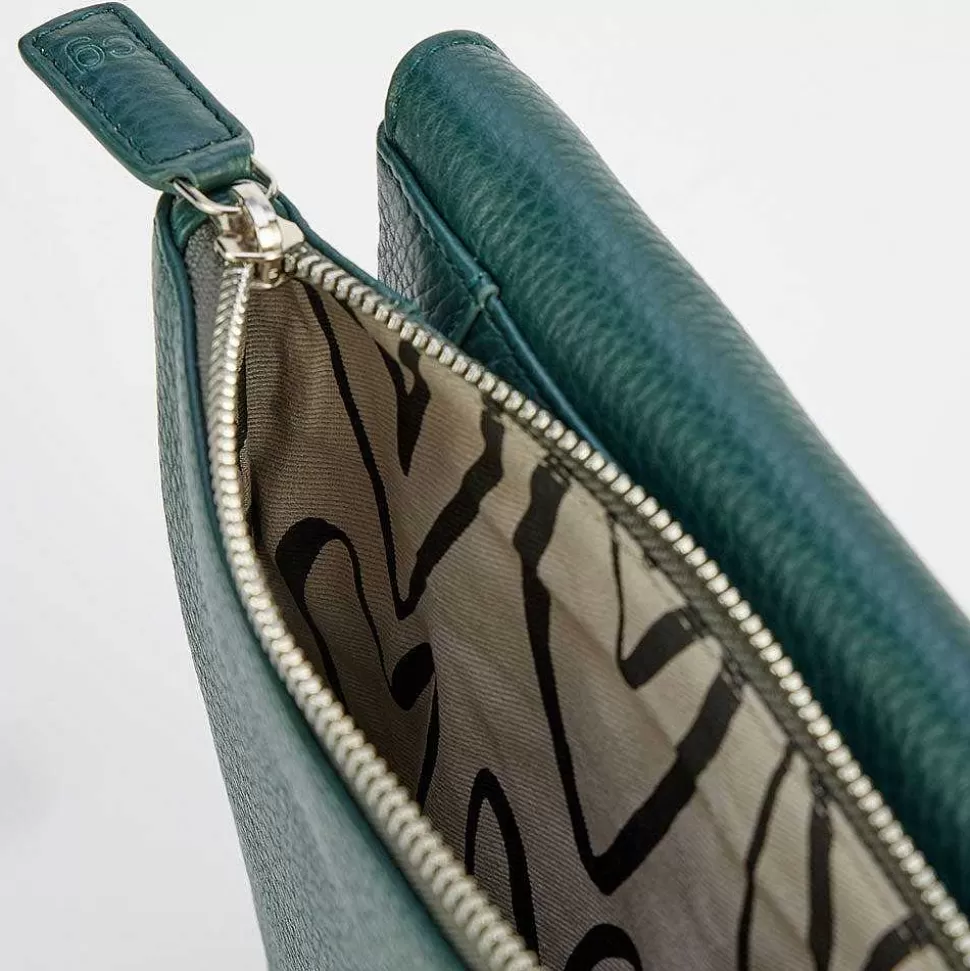 Discount Forest Green Pebble Leather Relaxed Hoxton Satchel Crossbody Bags