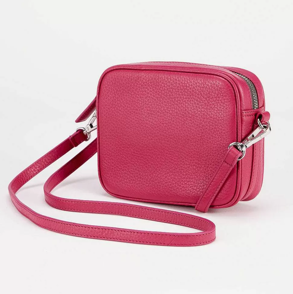 Cheap Fuchsia Pink Leather Mini Camera Bag Camera Bags