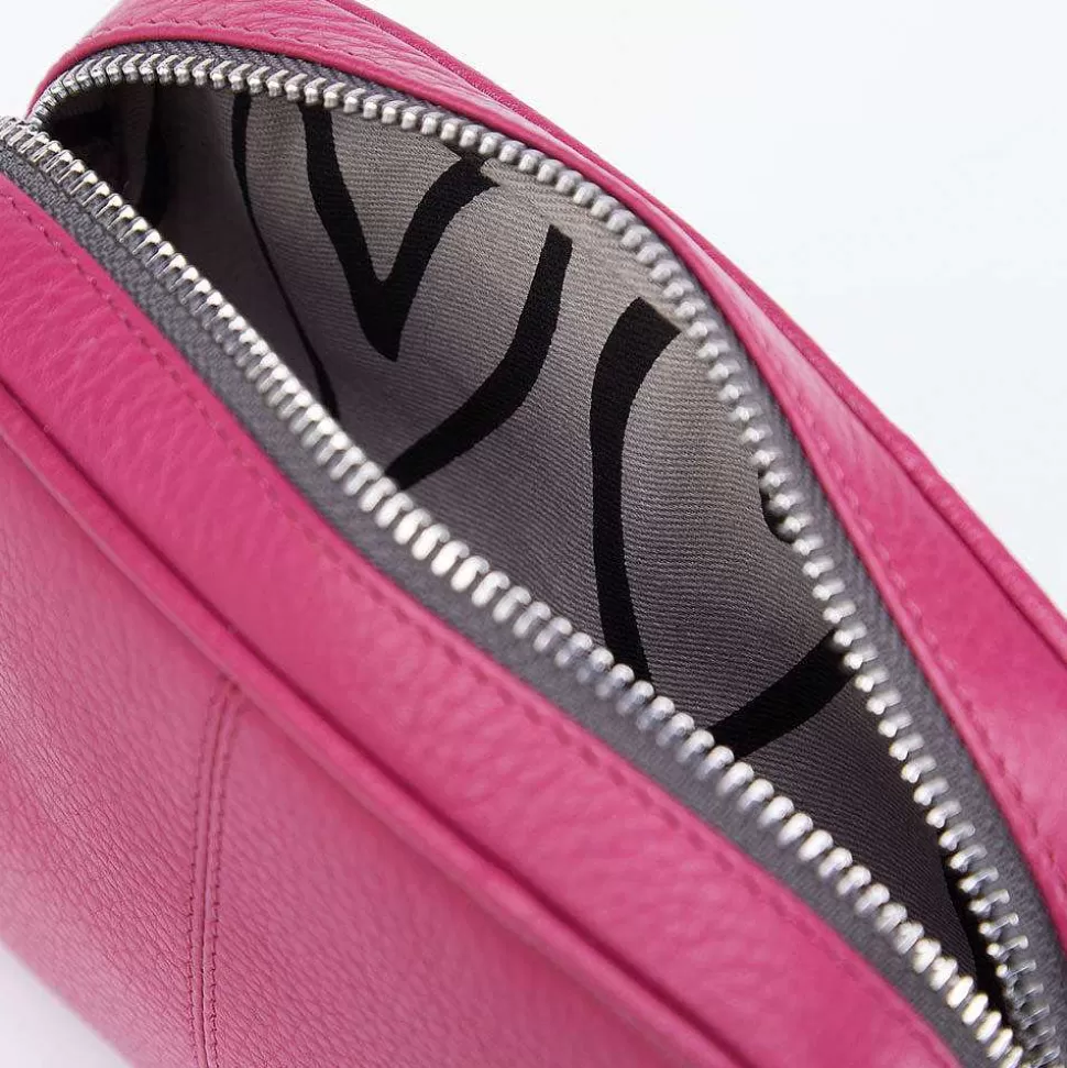 Cheap Fuchsia Pink Leather Mini Camera Bag Camera Bags