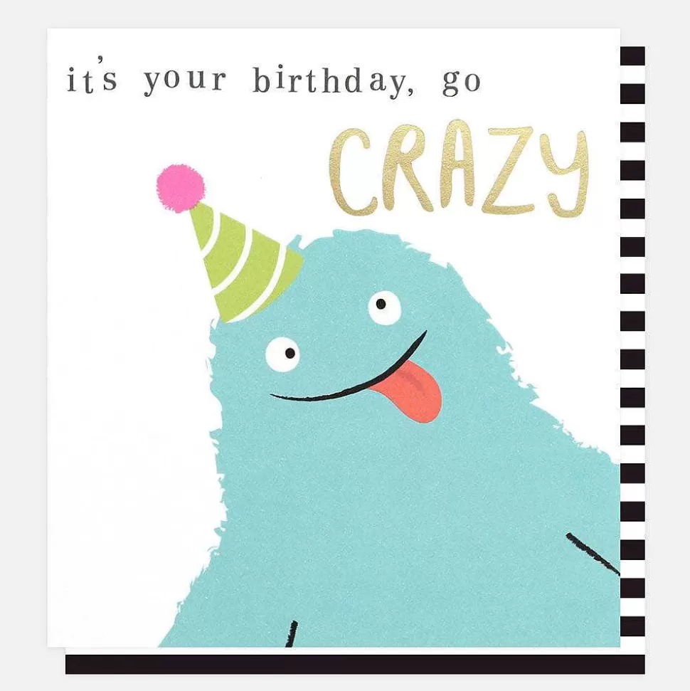 Hot Go Crazy Birthday Card For Kids