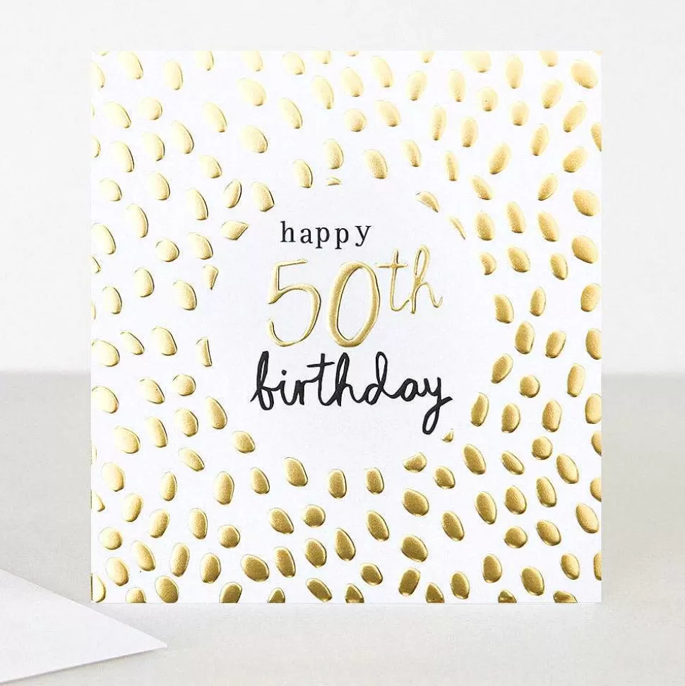 Outlet Gold 50Th Birthday Card By Age
