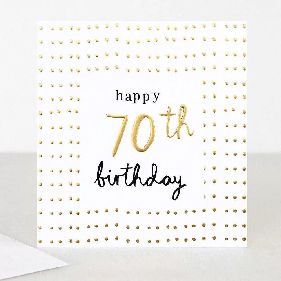 Hot Gold 70Th Birthday Card By Age