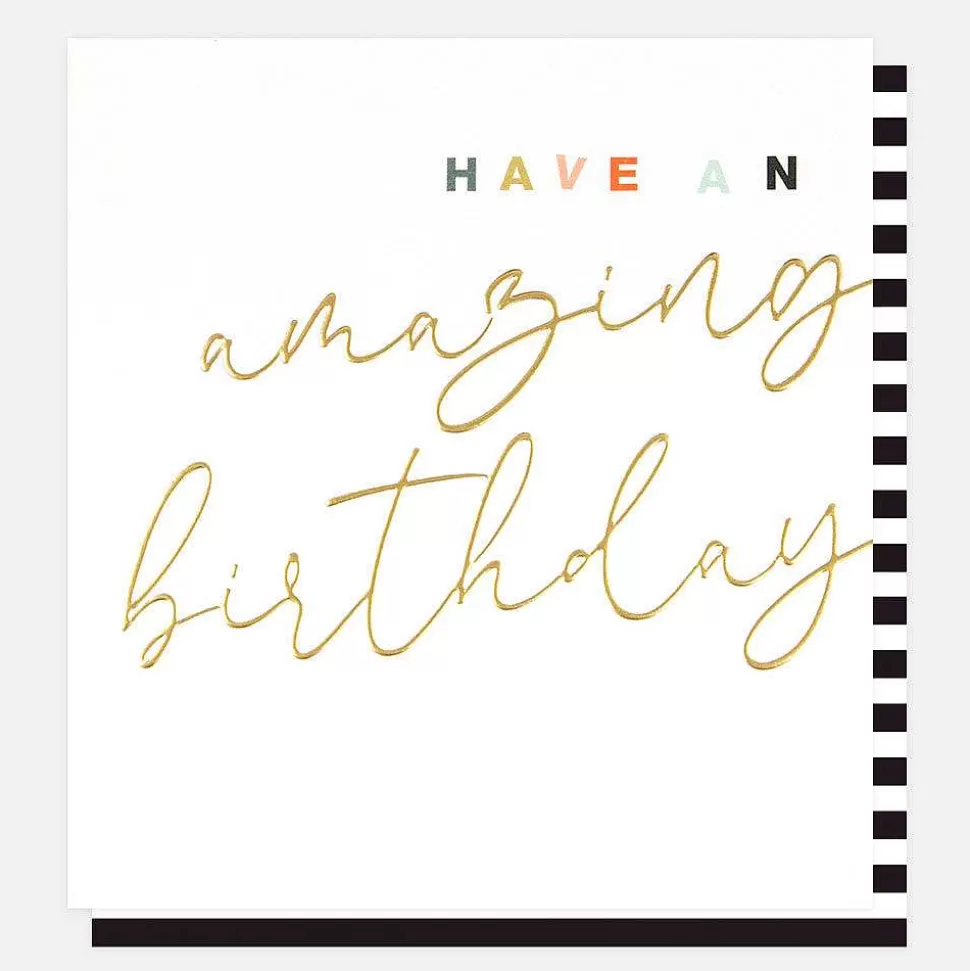 New Gold Calligraphy Amazing Birthday Card For Them
