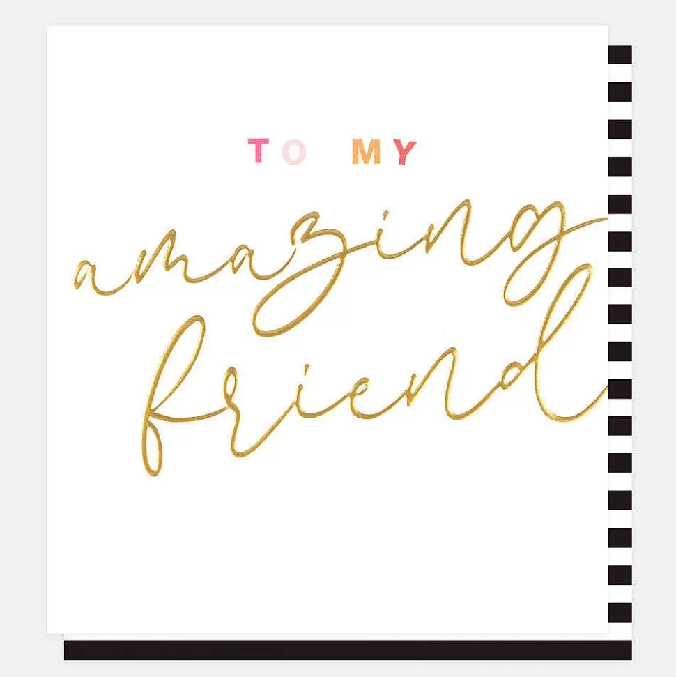 Cheap Gold Calligraphy Amazing Friend Card New Cards