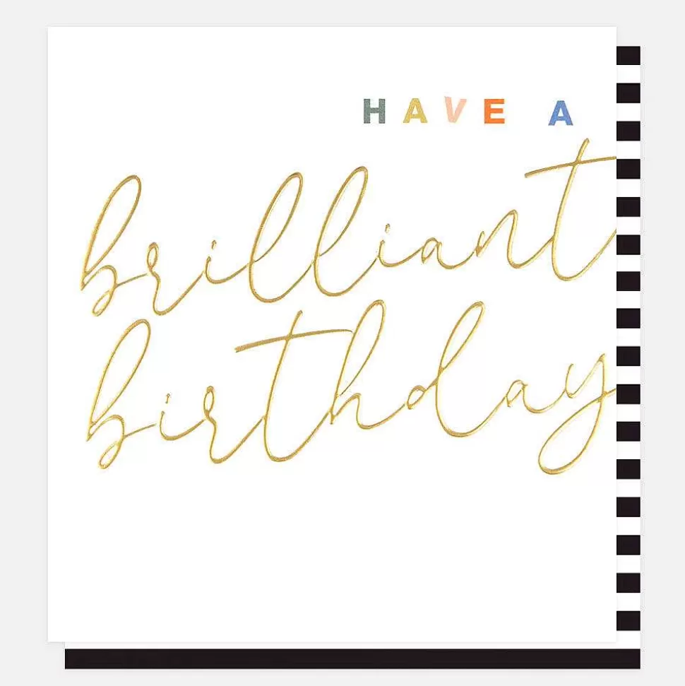 Best Sale Gold Calligraphy Brilliant Birthday Card For Them