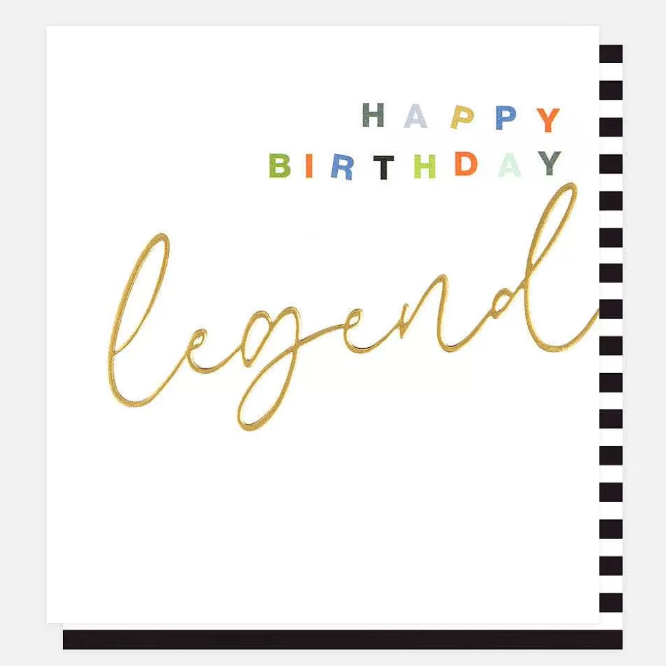 New Gold Calligraphy Legend Birthday Card New Cards