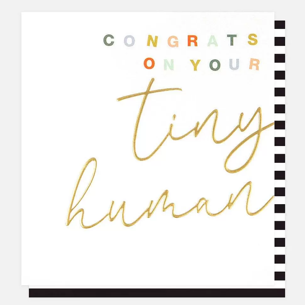 Best Sale Gold Calligraphy New Baby Card New Cards