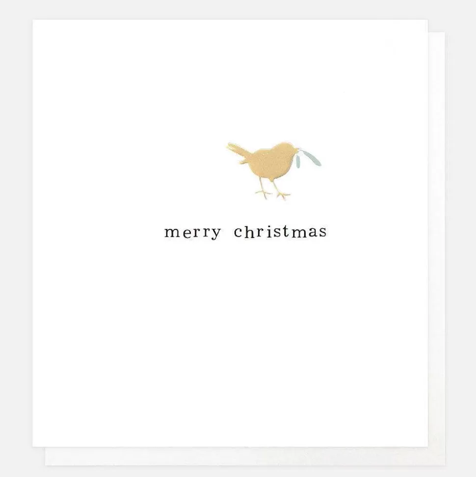 Best Gold Foil Embossed Robin Christmas Card Christmas Cards