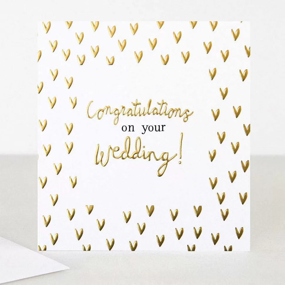 Best Sale Gold Hearts Wedding Card Wedding Cards