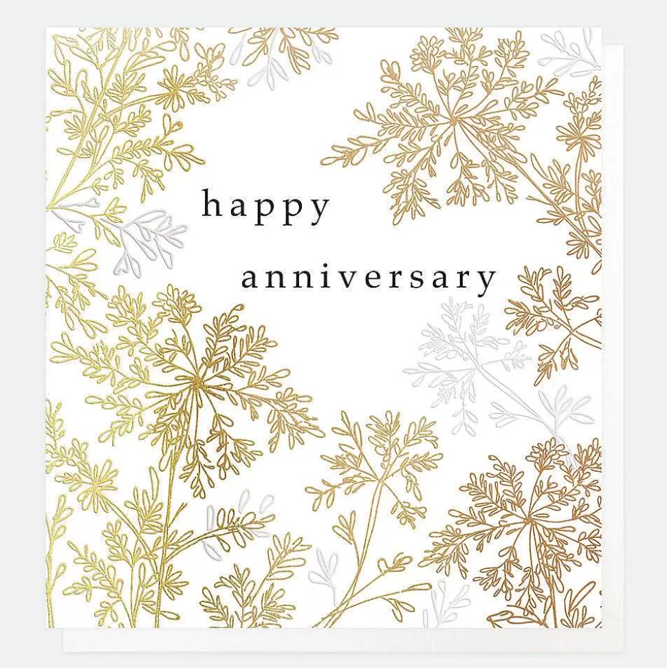 Best Sale Gold Leaf Anniversary Card Anniversary Cards