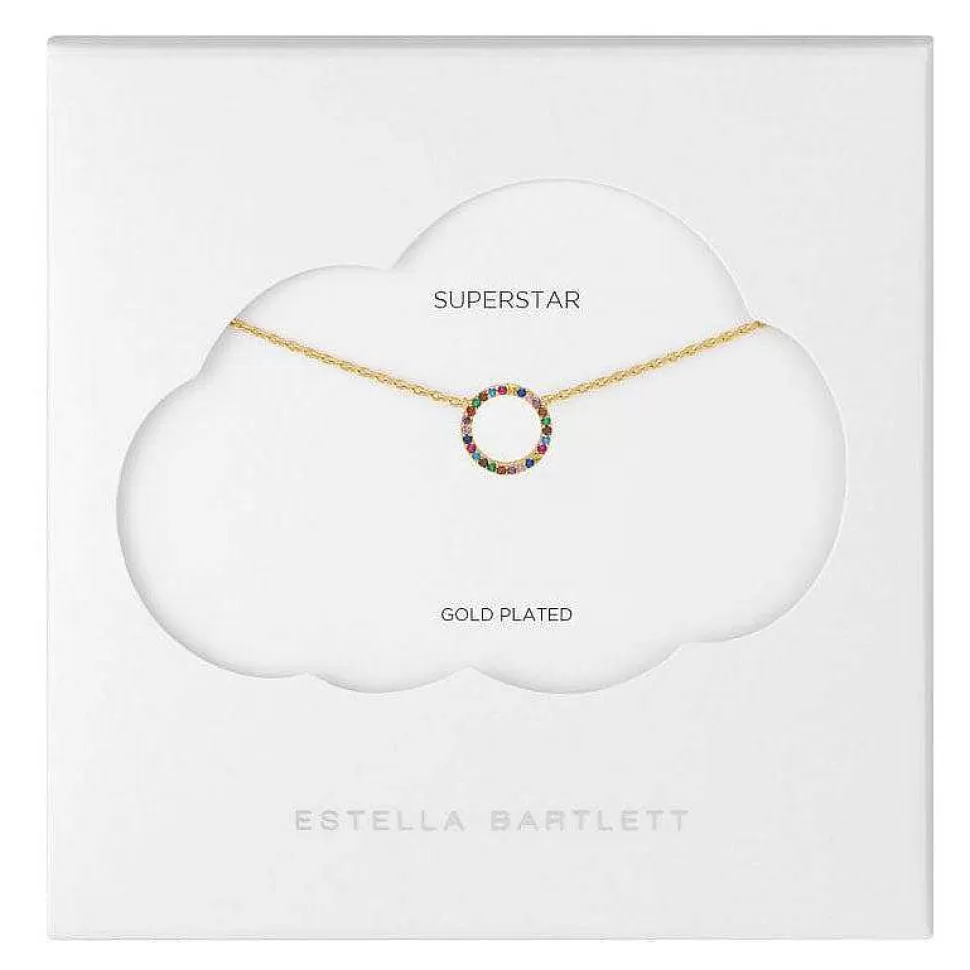 Clearance Gold Plated Rainbow Circle Necklace Necklaces