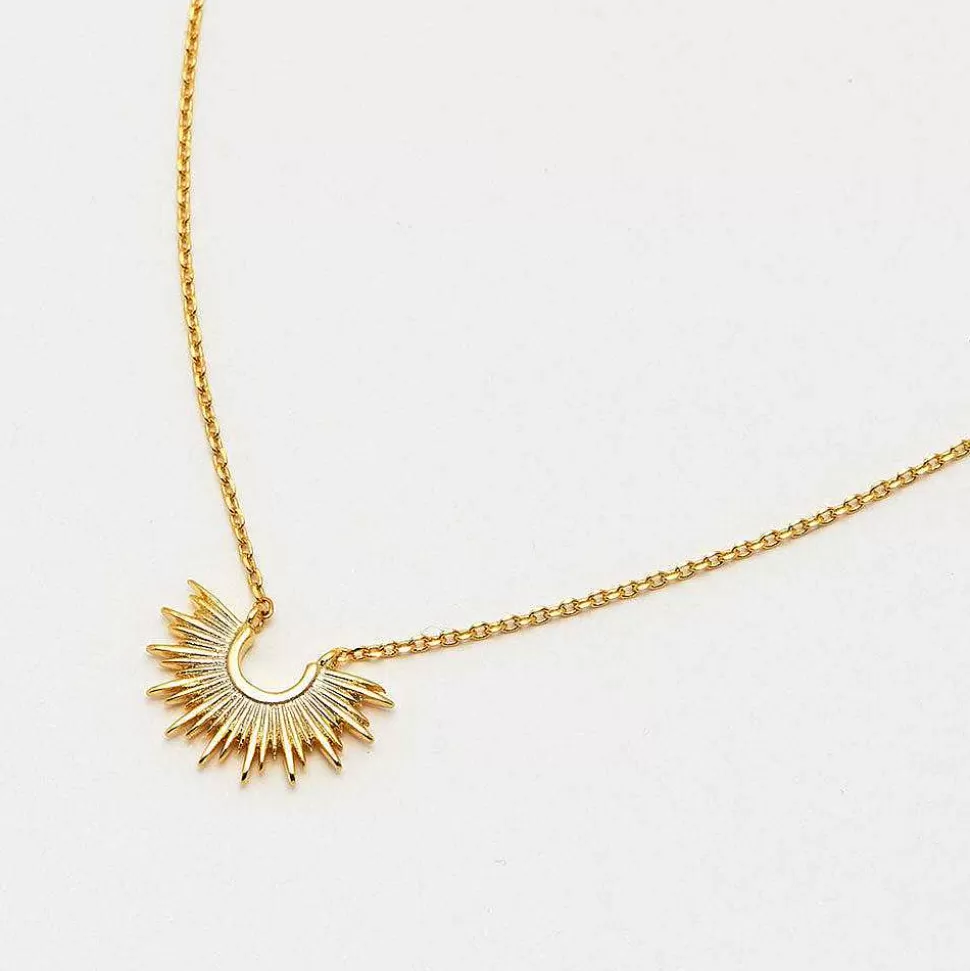 Store Gold Plated Sunburst Necklace Necklaces