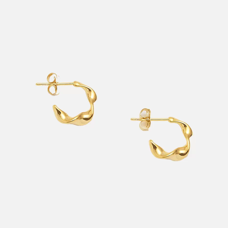 Best Sale Gold Plated Twist Hoop Earrings Earrings