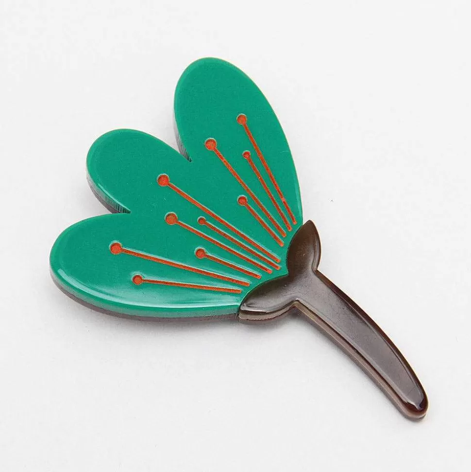 Flash Sale Green Flower Brooch Brooches