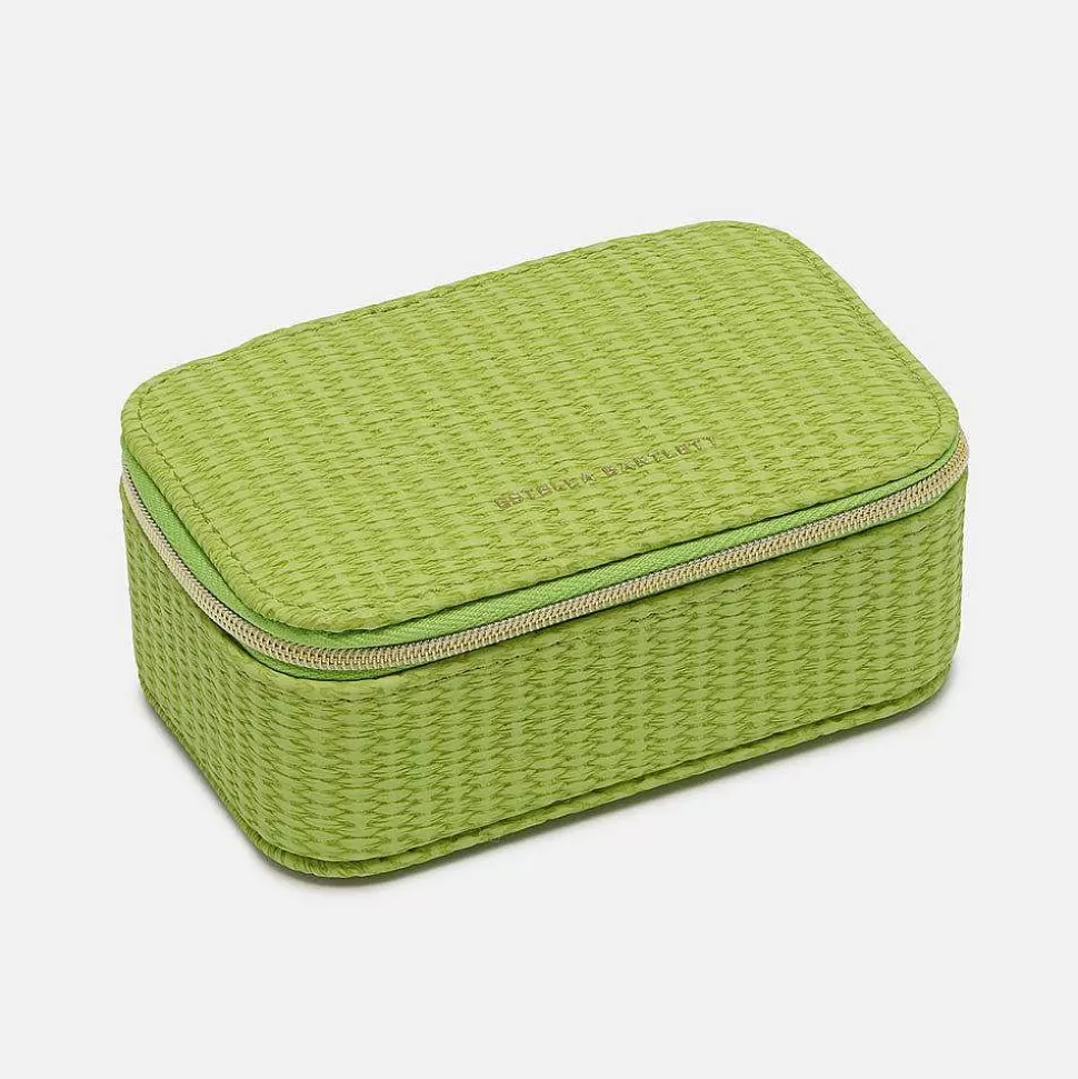 Online Green Rattan Mini Jewellery Box Jewellery Storage & Trinket Trays