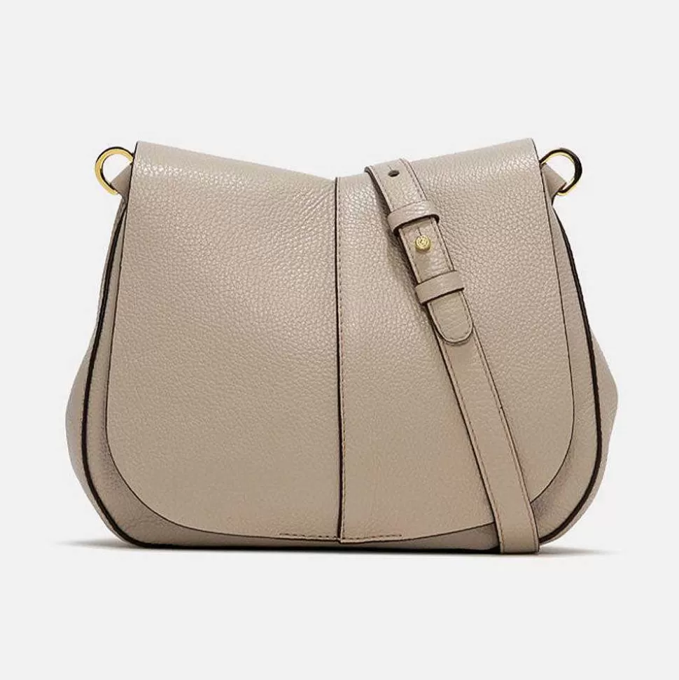 Discount Grey Leather Helena Saddle Bag Shoulder Bags