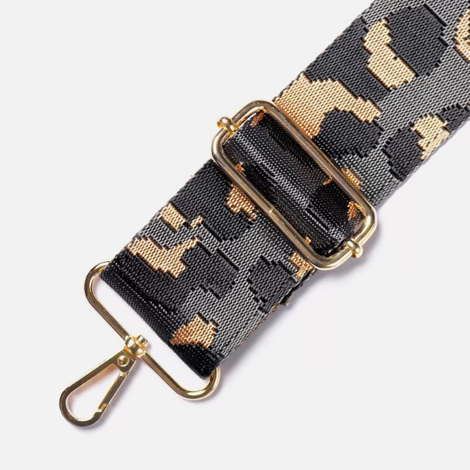 Store Grey Leopard Webbing Handbag Strap Animal Print Straps