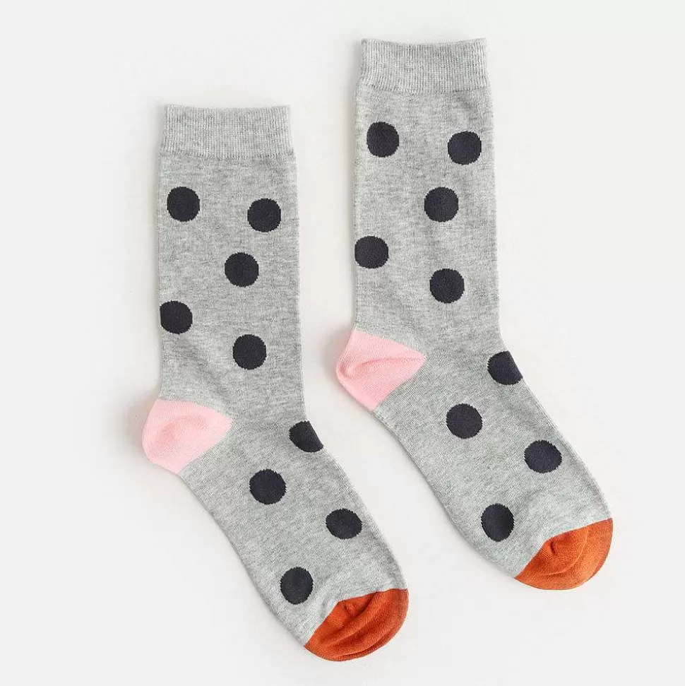 New Grey Mini Spots Socks Socks