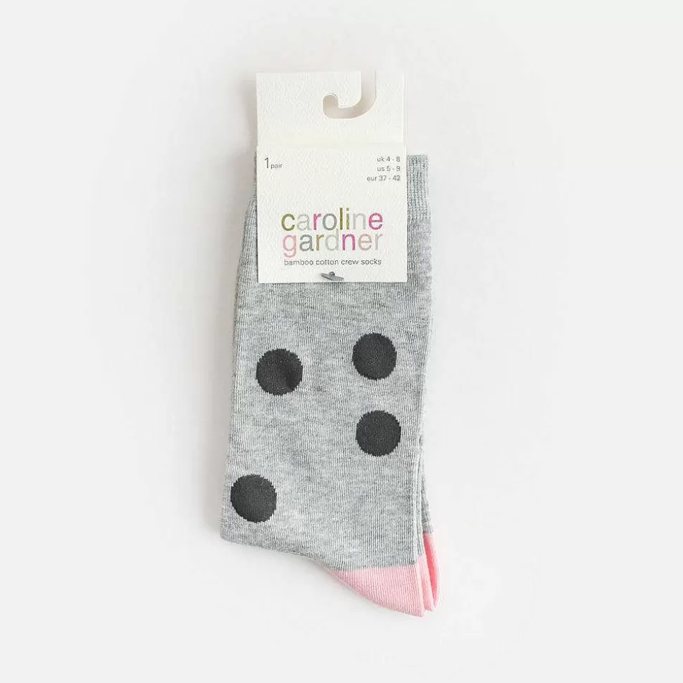 New Grey Mini Spots Socks Socks