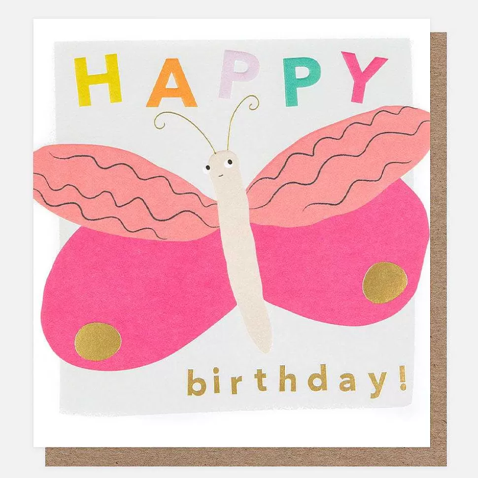 Hot Happy Birthday Butterfly Birthday Card For Kids