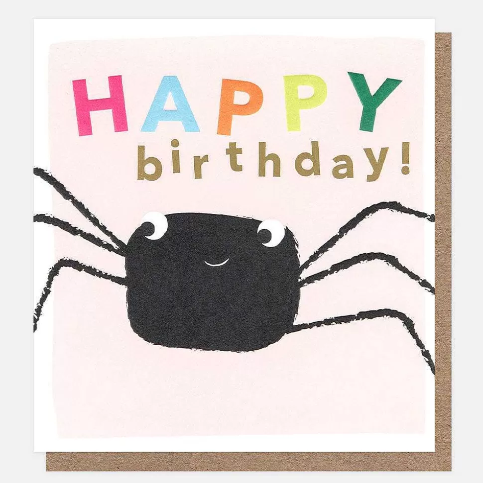 Fashion Happy Birthday Spider Birthday Card For Kids