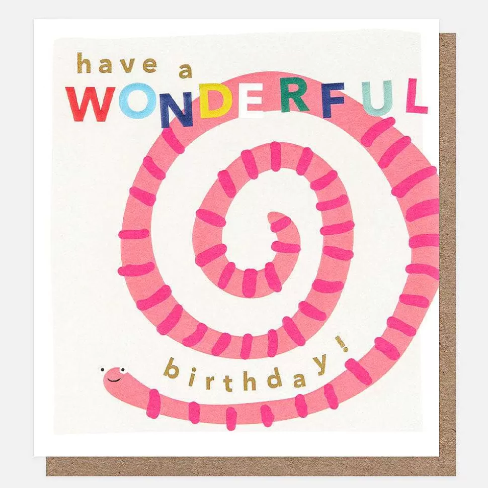 New Have A Wonderful Birthday Worm Birthday Card New Cards