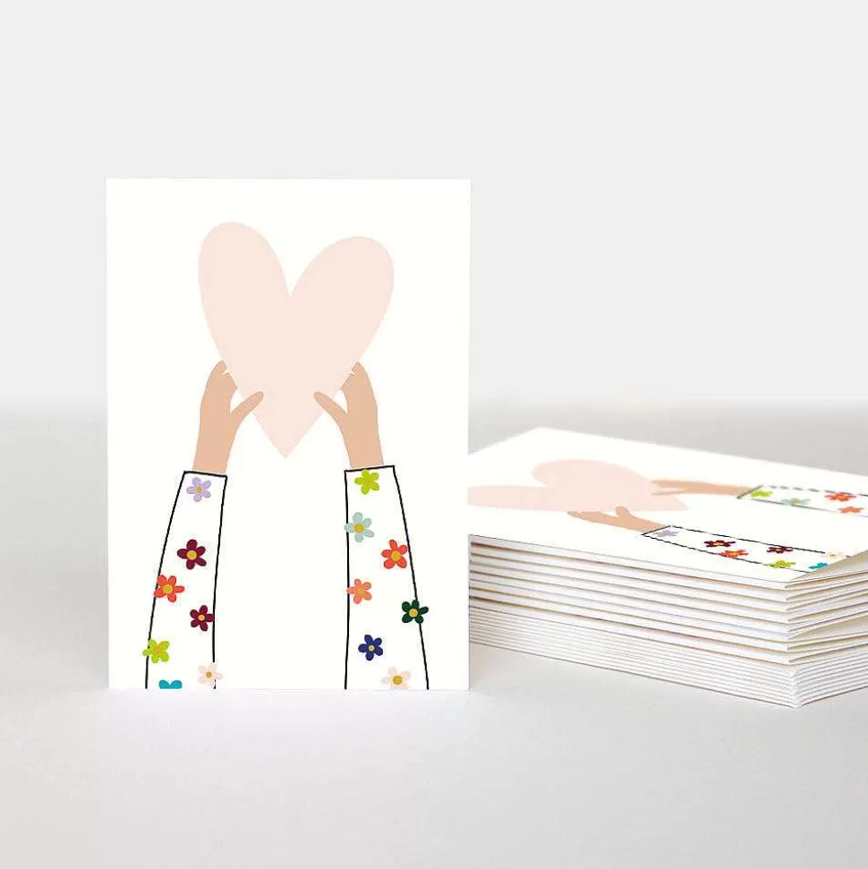Discount Heart & Hands Blank Notecards Pack Of 10 Blank Notecards Packs