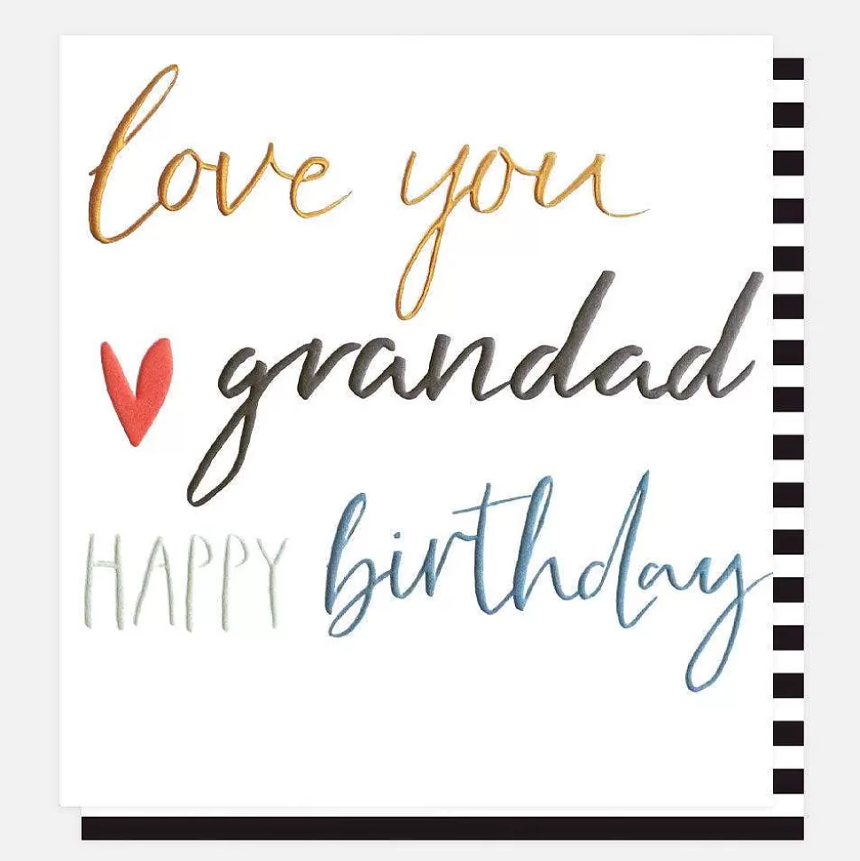 Clearance Heart Happy Birthday Card For Grandad Male Relation