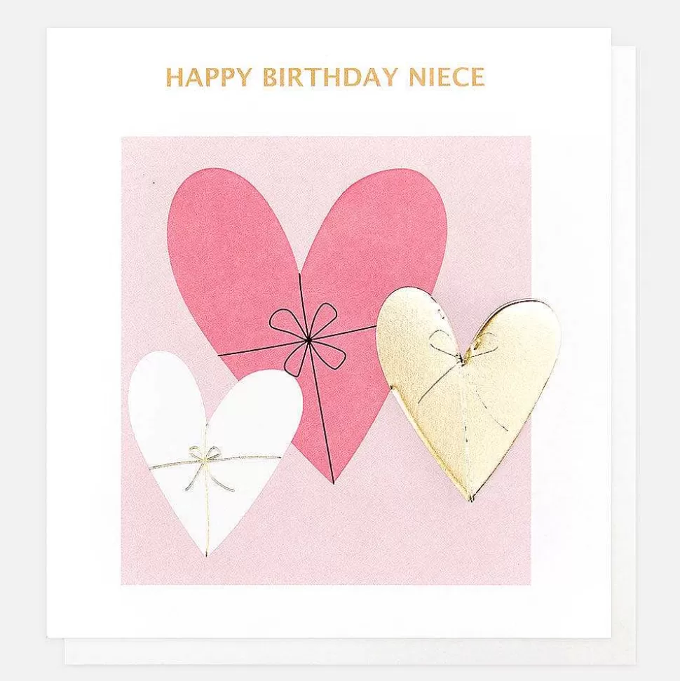 Hot Heart Presents Birthday Card For Niece Female Relation