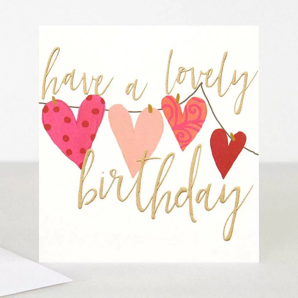 Sale Hearts Line Birthday Card For Her