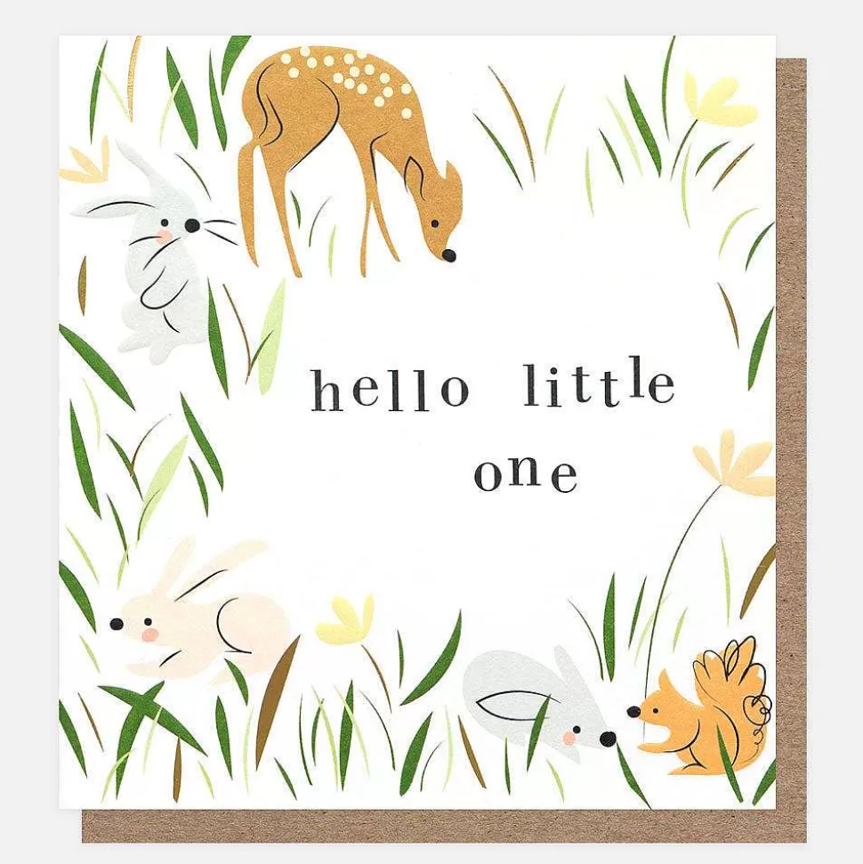 Outlet Hello Little One Woodland Critters New Baby Card New Baby Cards