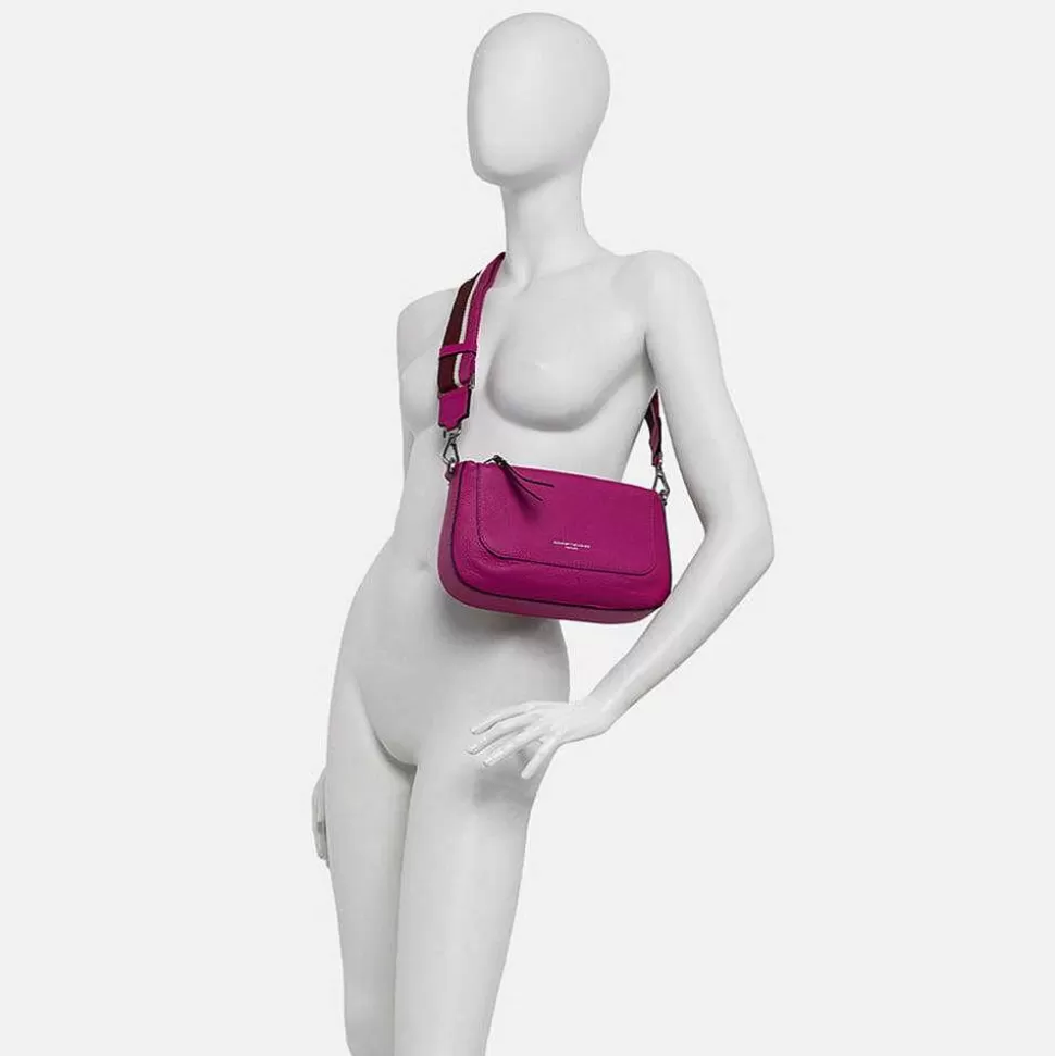 Shop Hot Pink Leather Ally Bag Shoulder Bags