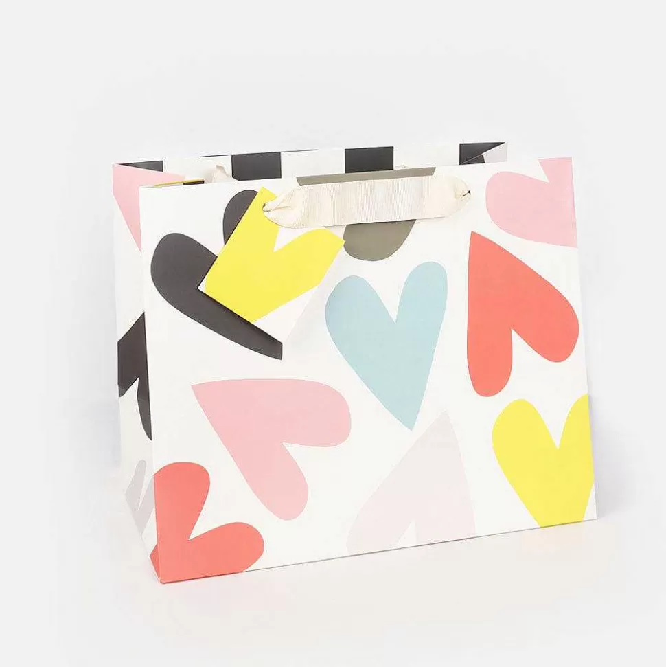 Clearance Jumbled Hearts Landscape Gift Bag Gift Bags