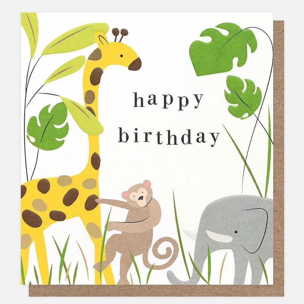 Best Jungle Animals Birthday Card For Kids