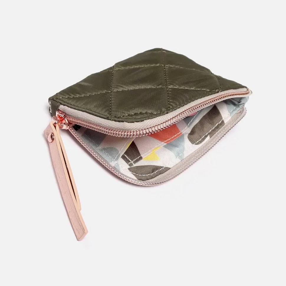 Cheap Khaki Quilted Corner Purse Purses