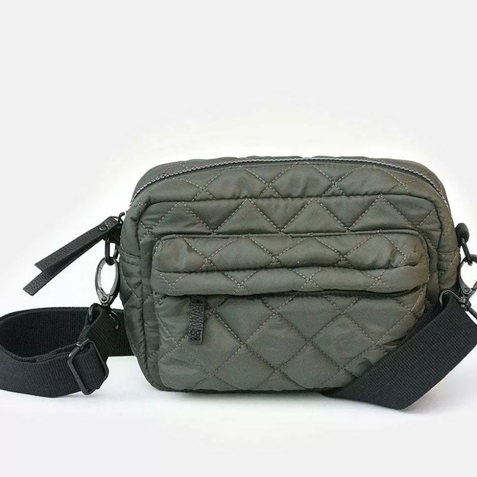 Sale Khaki Quilted Crossbody Bag Shoulder Bags
