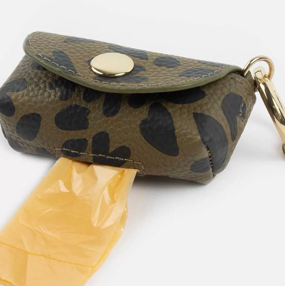 Best Khaki/Black Heart Poo Bag Holder Treat & Poo Bags Holders