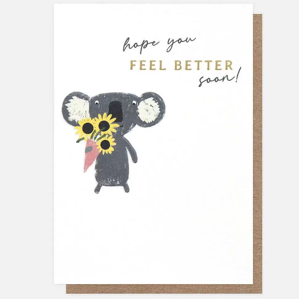 Outlet Koala Flowers Get Well Soon Card Get Well Soon Cards
