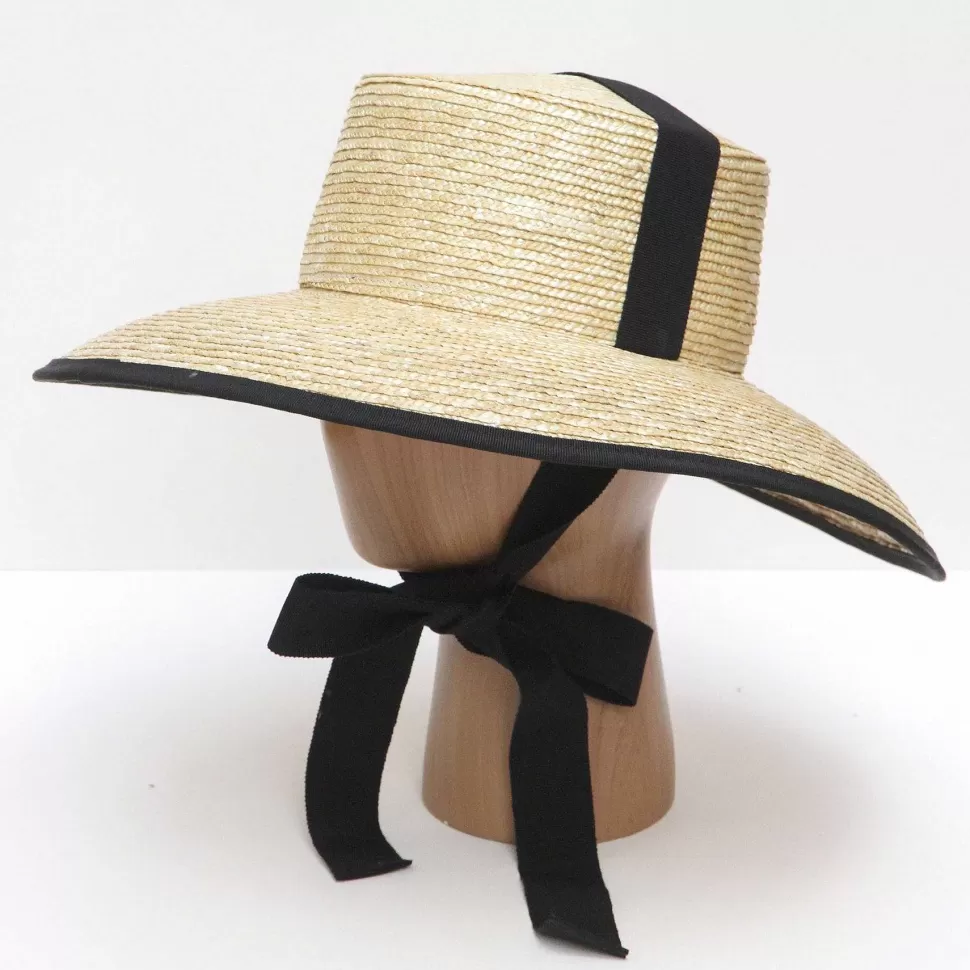 Flash Sale Large Straw Hat With Ribbons Hats & Caps