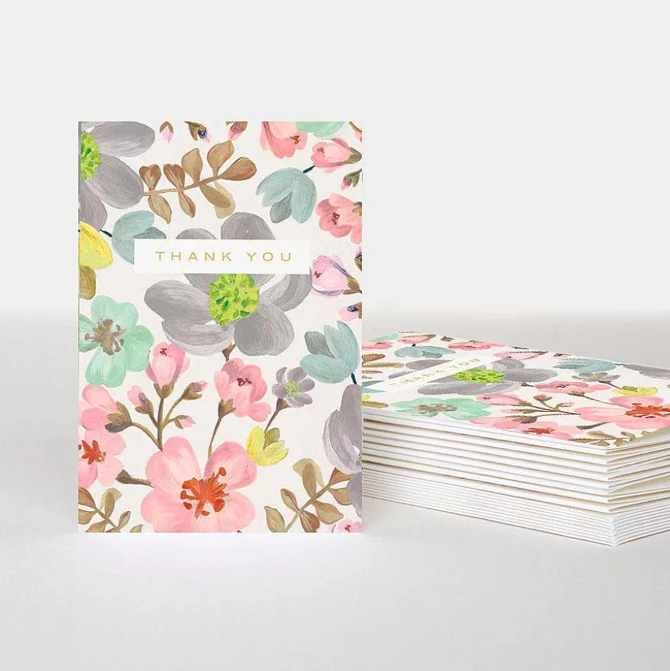 Hot Light Floral Thank You Notecards Pack Of 10 Thank You Card Packs