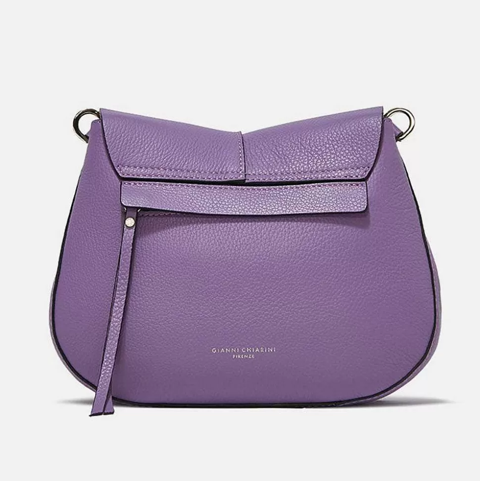 Fashion Lilac Leather Helena Saddle Bag Colourful Bags
