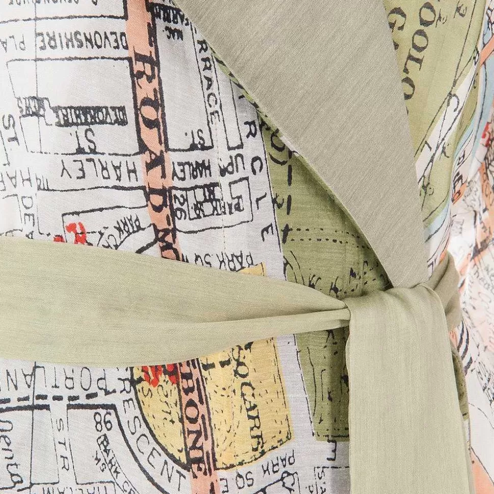 Shop London Map Lightweight Dressing Gown Loungewear