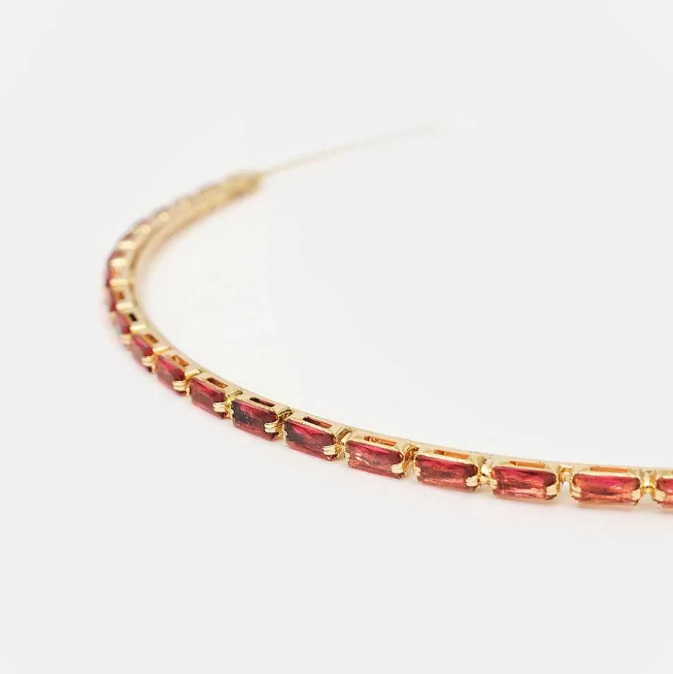 Clearance Magenta Jewelled Gold Headband Headbands