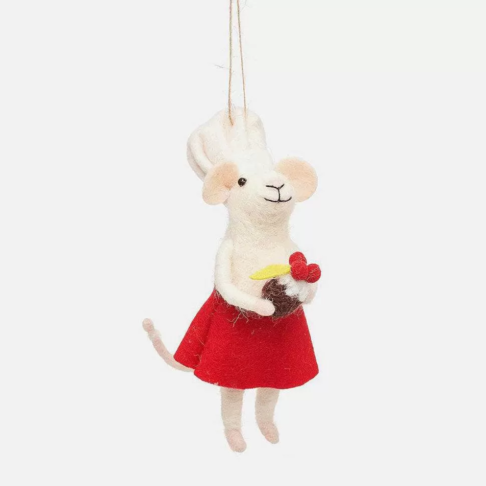 Best Sale Mary Baker Mouse Felt Christmas Tree Decoration Christmas Cards