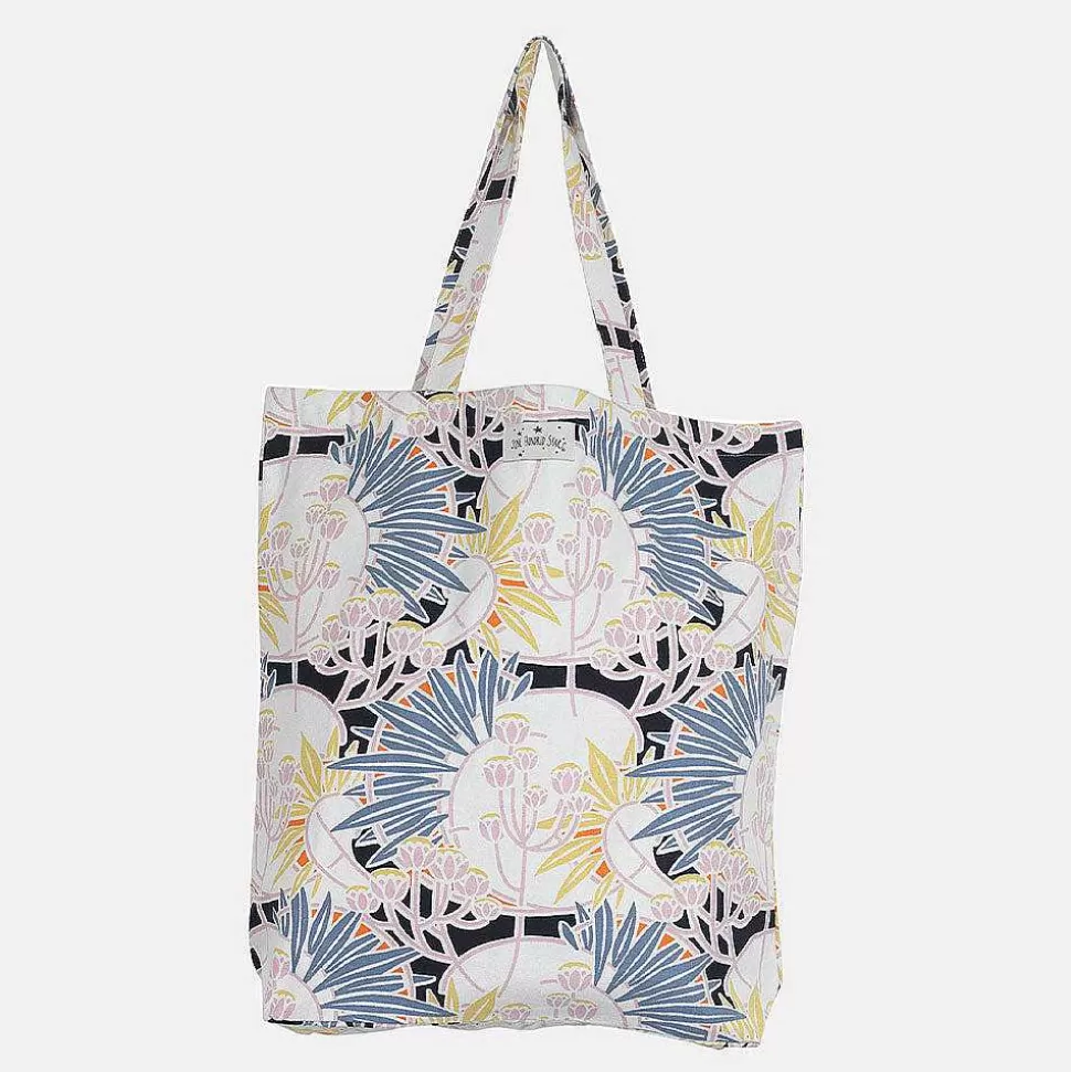 Discount Mauve Deco Daisy Canvas Bag Shoulder Bags