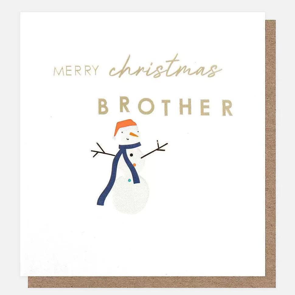 Best Merry Christmas Brother Snowman Card Christmas Cards