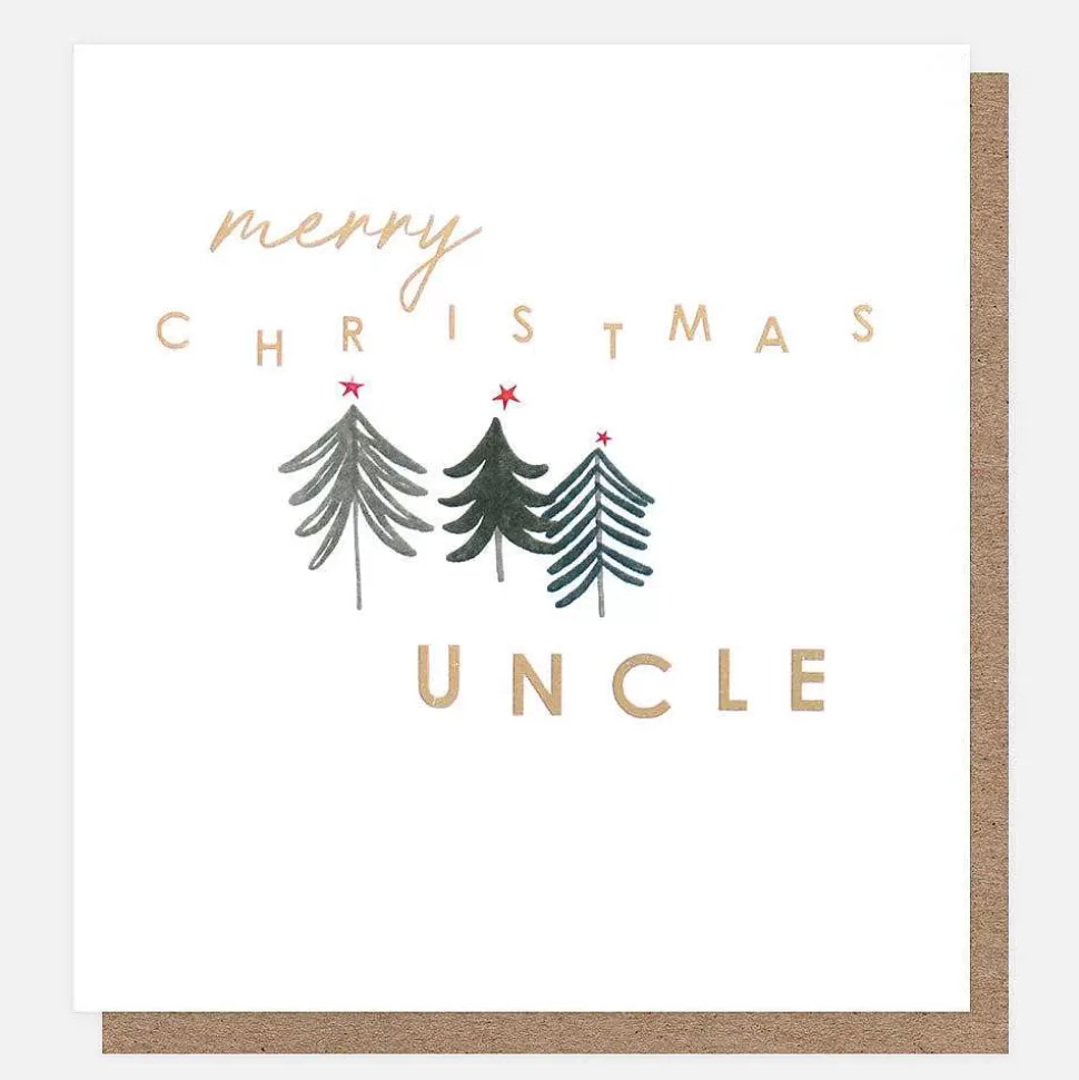 Hot Merry Christmas Uncle Trees Card Christmas Cards