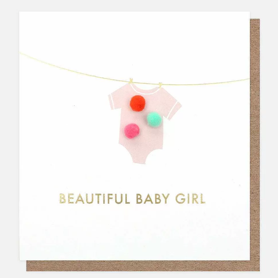 Best Mini Poms Beautiful New Baby Girl Card New Baby Cards